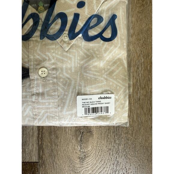 Chubbies Resort Weave Friday Shirt, The No Such Thing, Men’s Medium NEW NEW - Picture 6 of 8